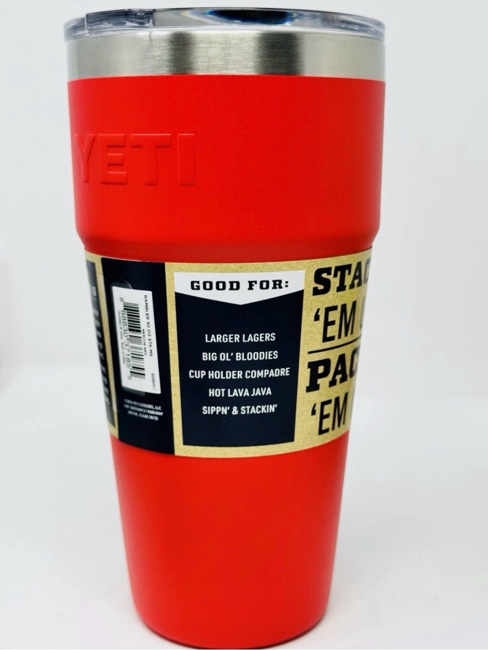 NEW YETI Rescue Red 30oz Stackable Insulated Tumbler with Magslider Lid $35 - Picture 3 of 5